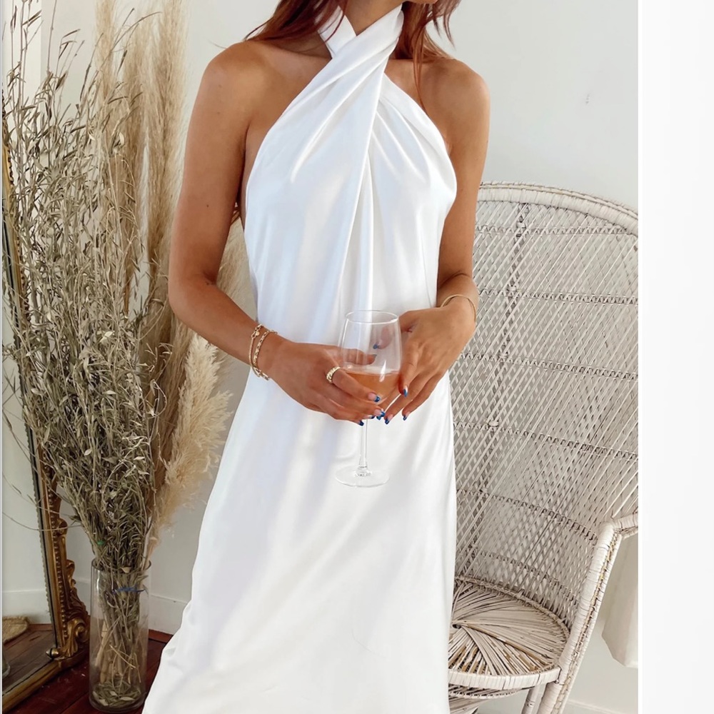 Show Me Your Mumu Jasmine Halter Midi Dress